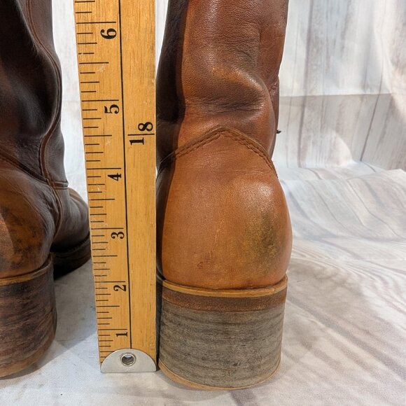 Vintage Double H Boots Brown Leather Campus Style Women - Picture 5 of 16